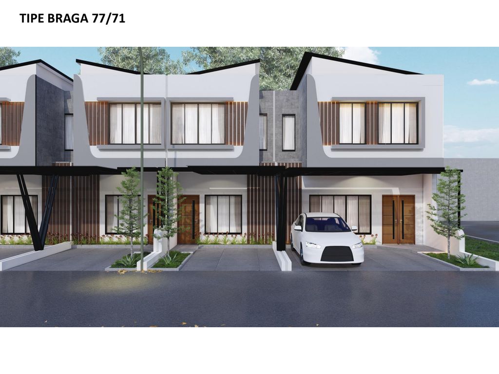 foto tampak rumah tipe Braga 77/71 perumahan Royal Parahyangan