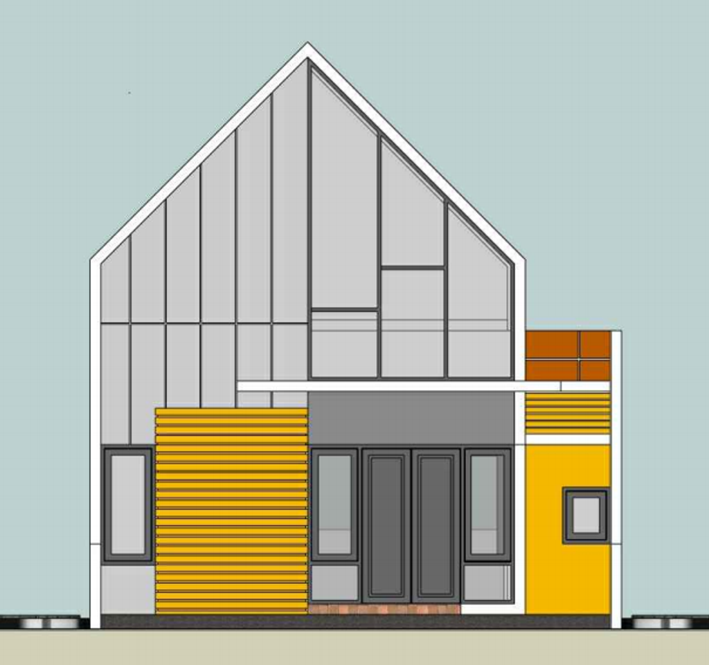 foto tampak rumah tipe 45/75 perumahan Griya Gading Permai