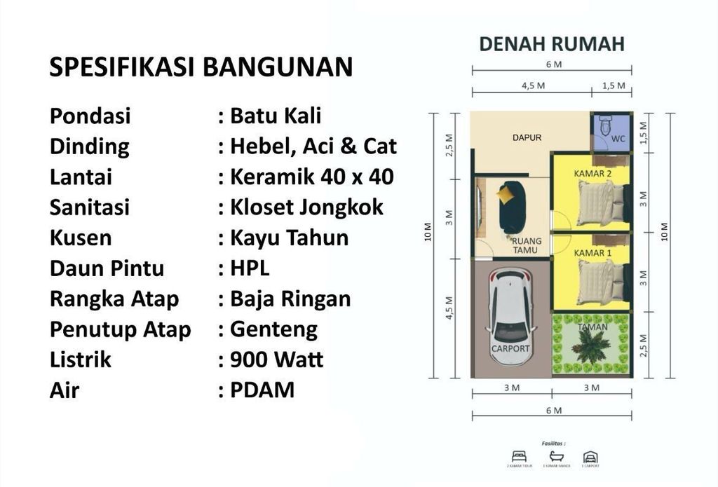 foto denah rumah tipe 30/60 e83 perumahan GRAND MAHKOTA SULTAN 4
