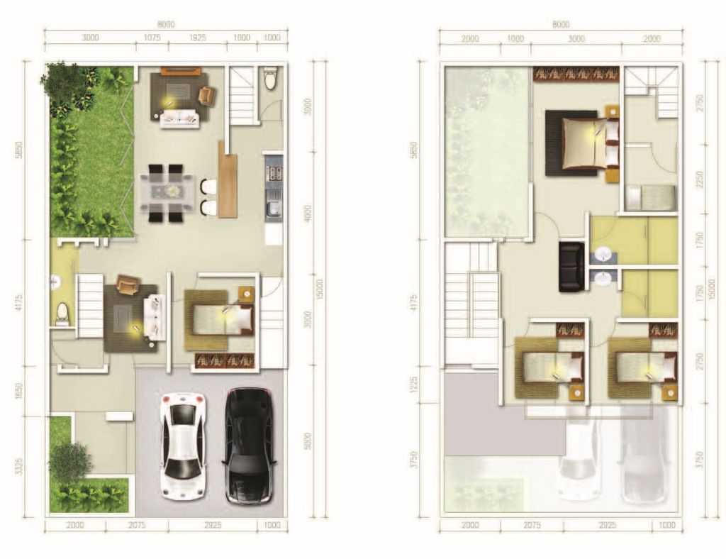 foto denah rumah tipe VIVIDA perumahan DISCOVERY LUMINA 2 BINTARO JAYA