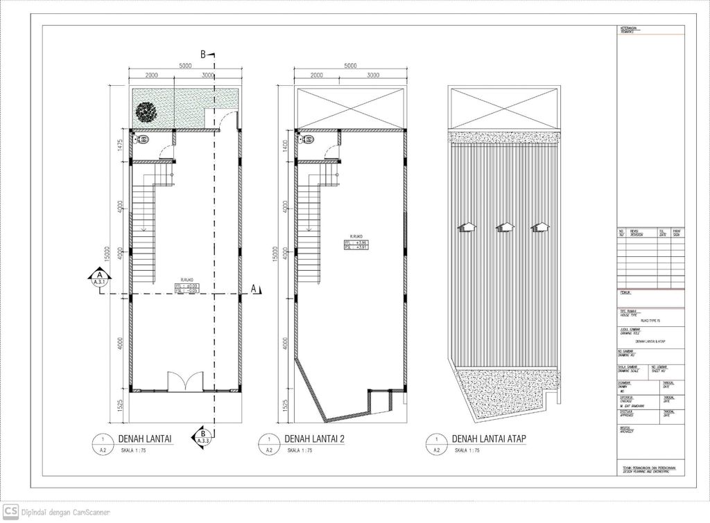 foto denah rumah tipe Ruko A perumahan BHUMI KALINGGA