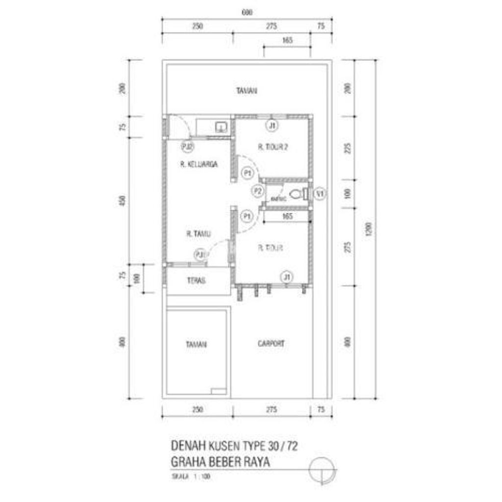 foto denah rumah tipe 36 perumahan PELAWAN JAYA ASRI