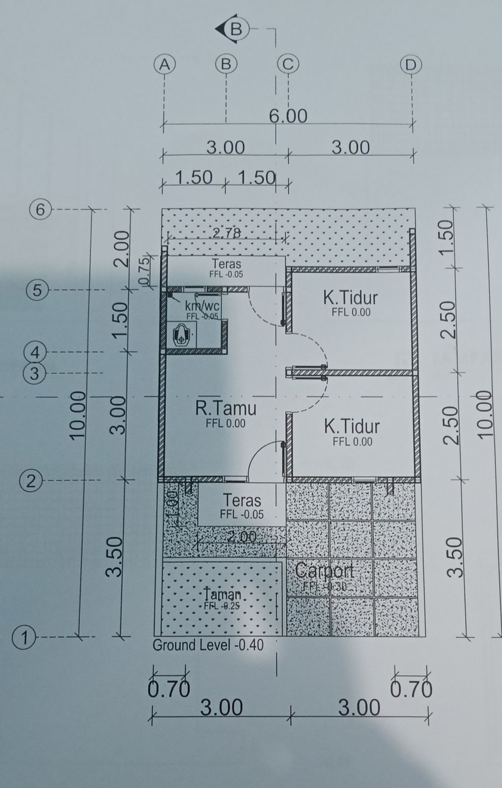 foto denah rumah tipe 30/60 perumahan Banjar View