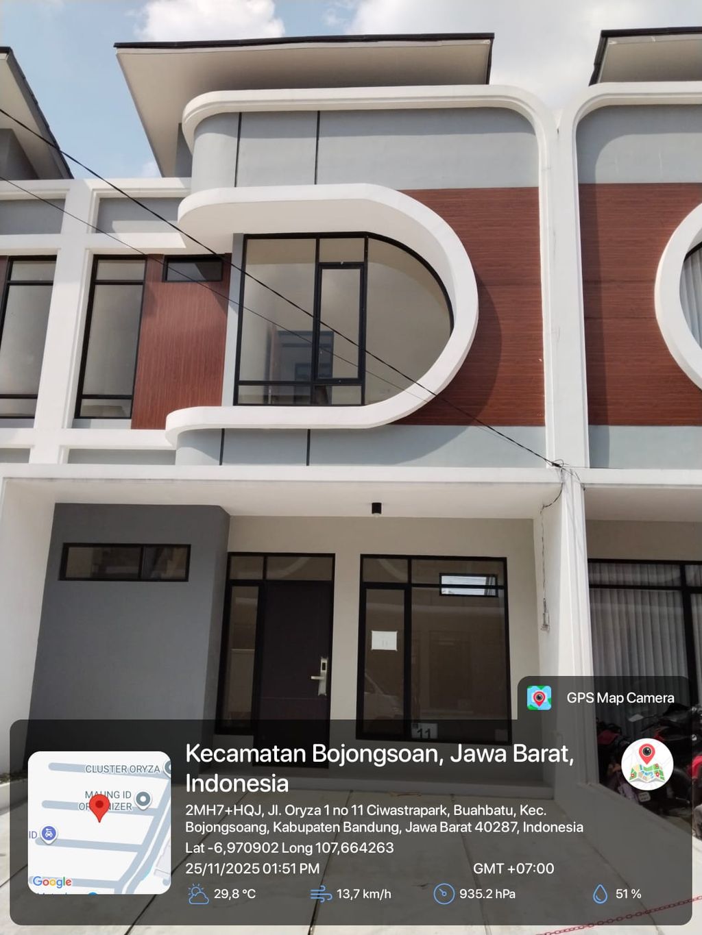 foto tampak rumah tipe 57 Compact High Ceiling (3KT) (593) perumahan G-Land Ciwastra Park 2