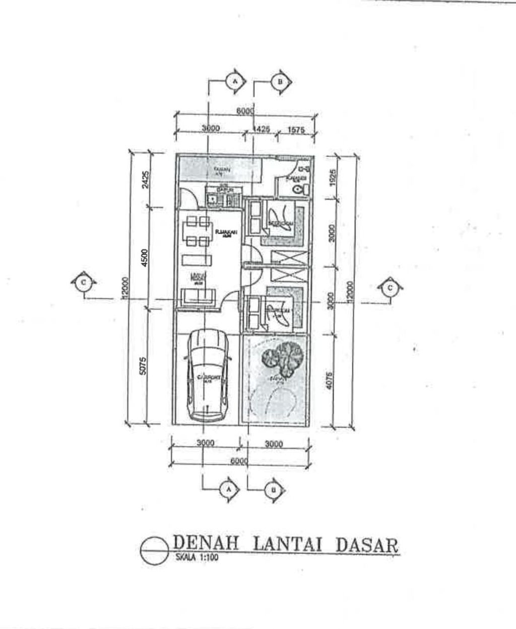foto denah rumah tipe Cinamon perumahan Cendana Griya Lestari