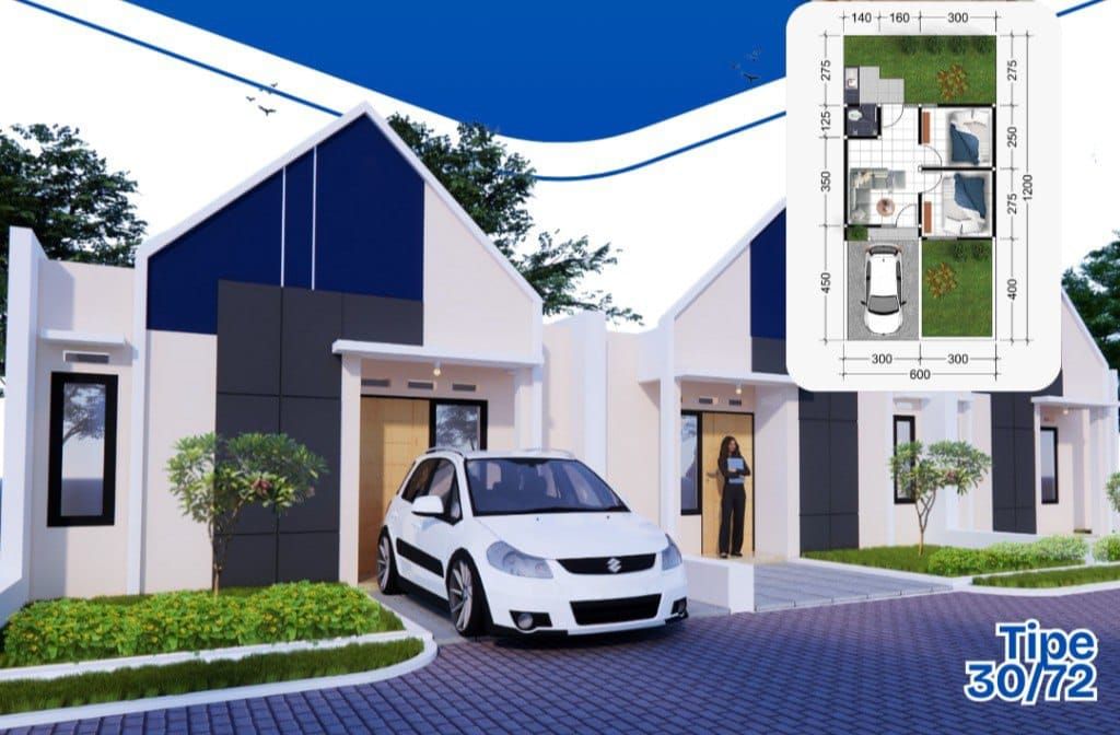 foto tampak rumah tipe 30 perumahan Griya Rajasa 01