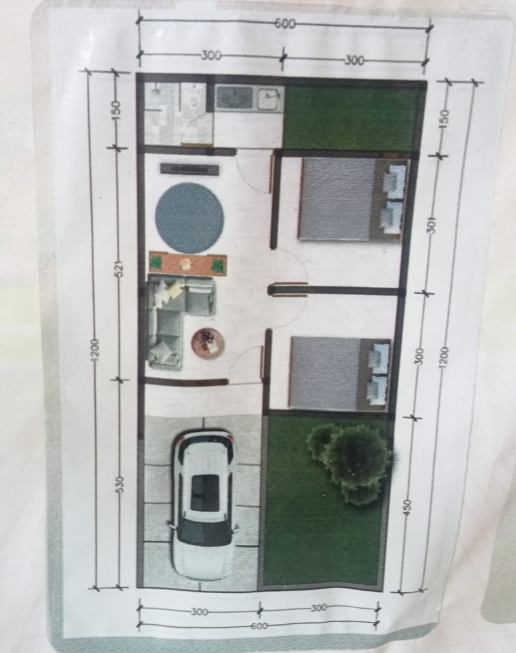 foto denah rumah tipe 40 perumahan Griya Rajasa 01