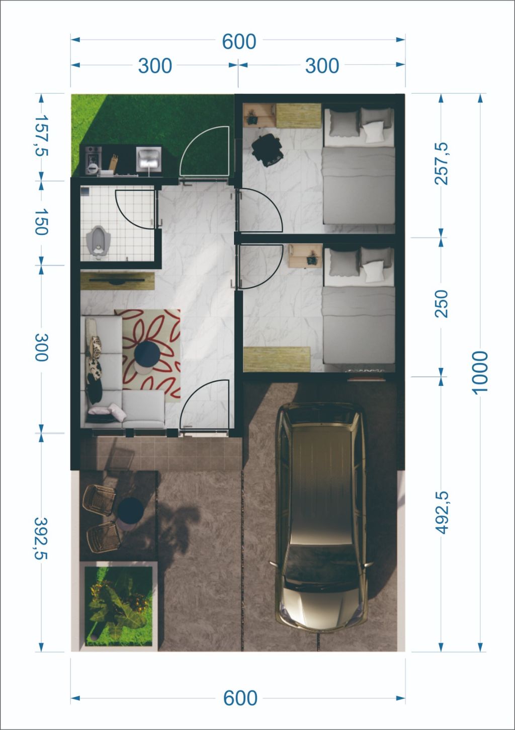 foto denah rumah tipe penggalang perumahan TP ABADI SEKTOR JOHO MOJOLABAN