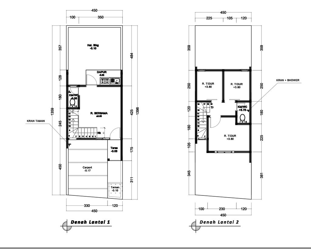 foto denah rumah tipe 50 Compact 3 Kamar HC (455) perumahan Seroja Home Residence 4