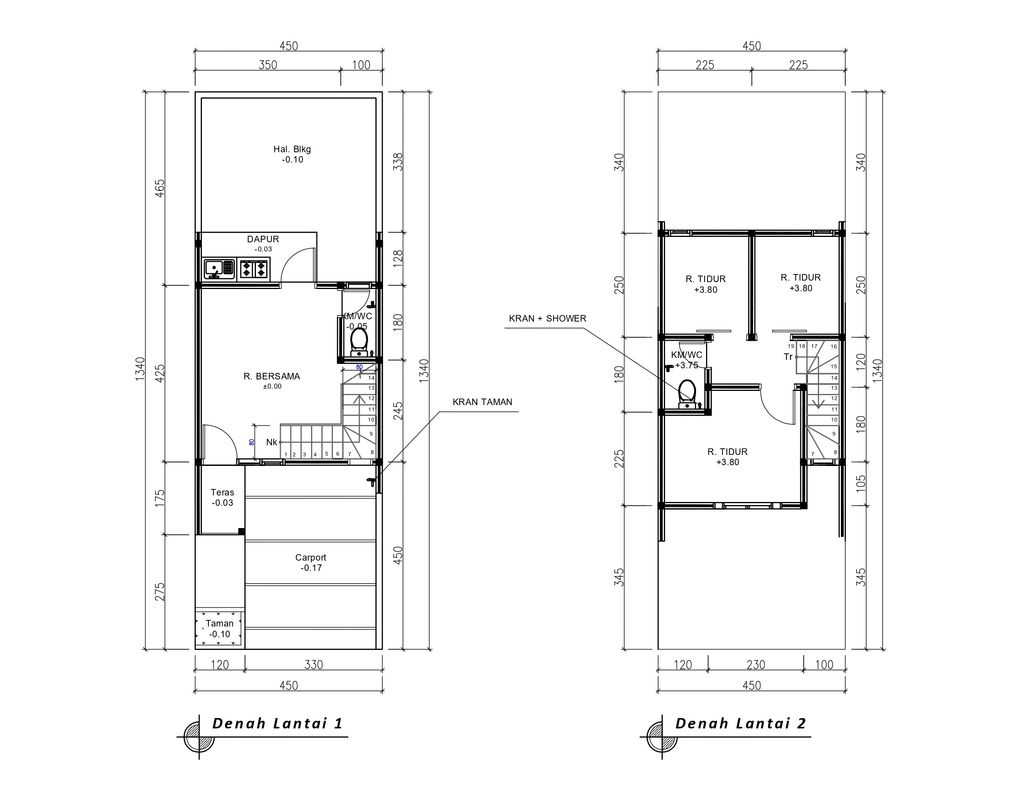foto denah rumah tipe 50 Compact 3 Kamar HC (426) perumahan Seroja Home Residence 4
