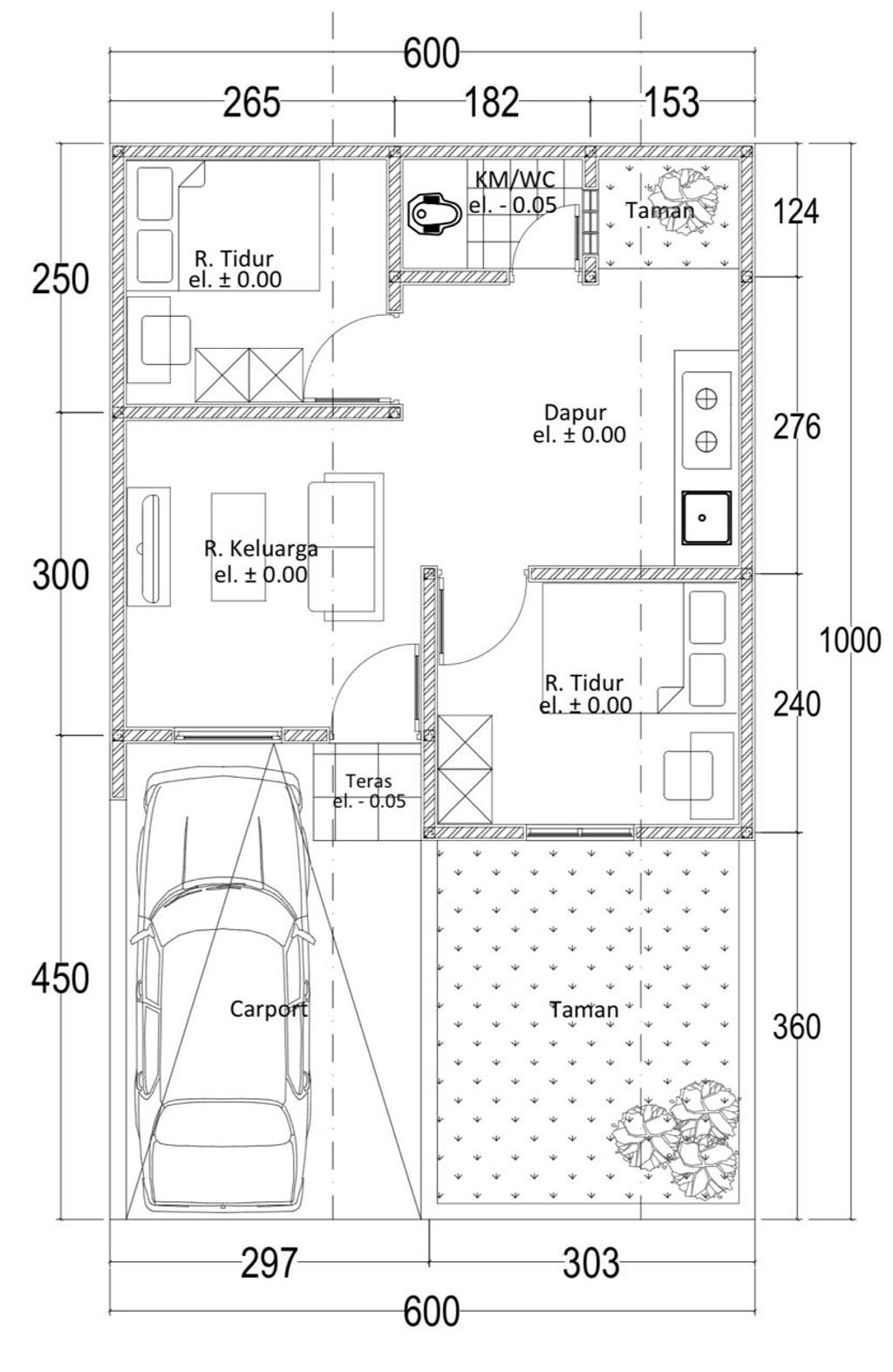 foto denah rumah tipe SUBSIDI IS perumahan ISTANA KAWALU