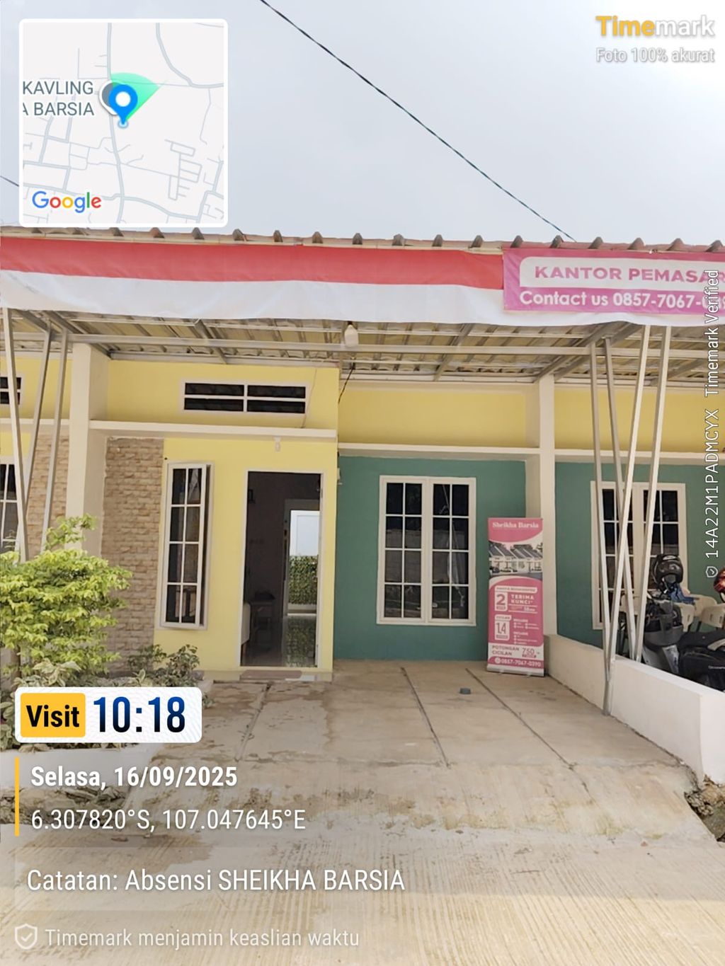 foto tampak rumah tipe 36 perumahan Sheikha Barsia