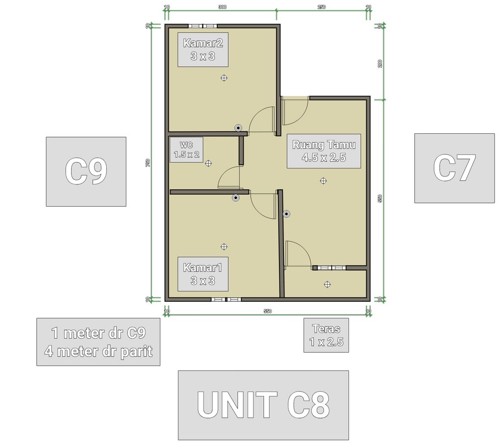 foto denah rumah tipe 36 perumahan HARAPAN 7