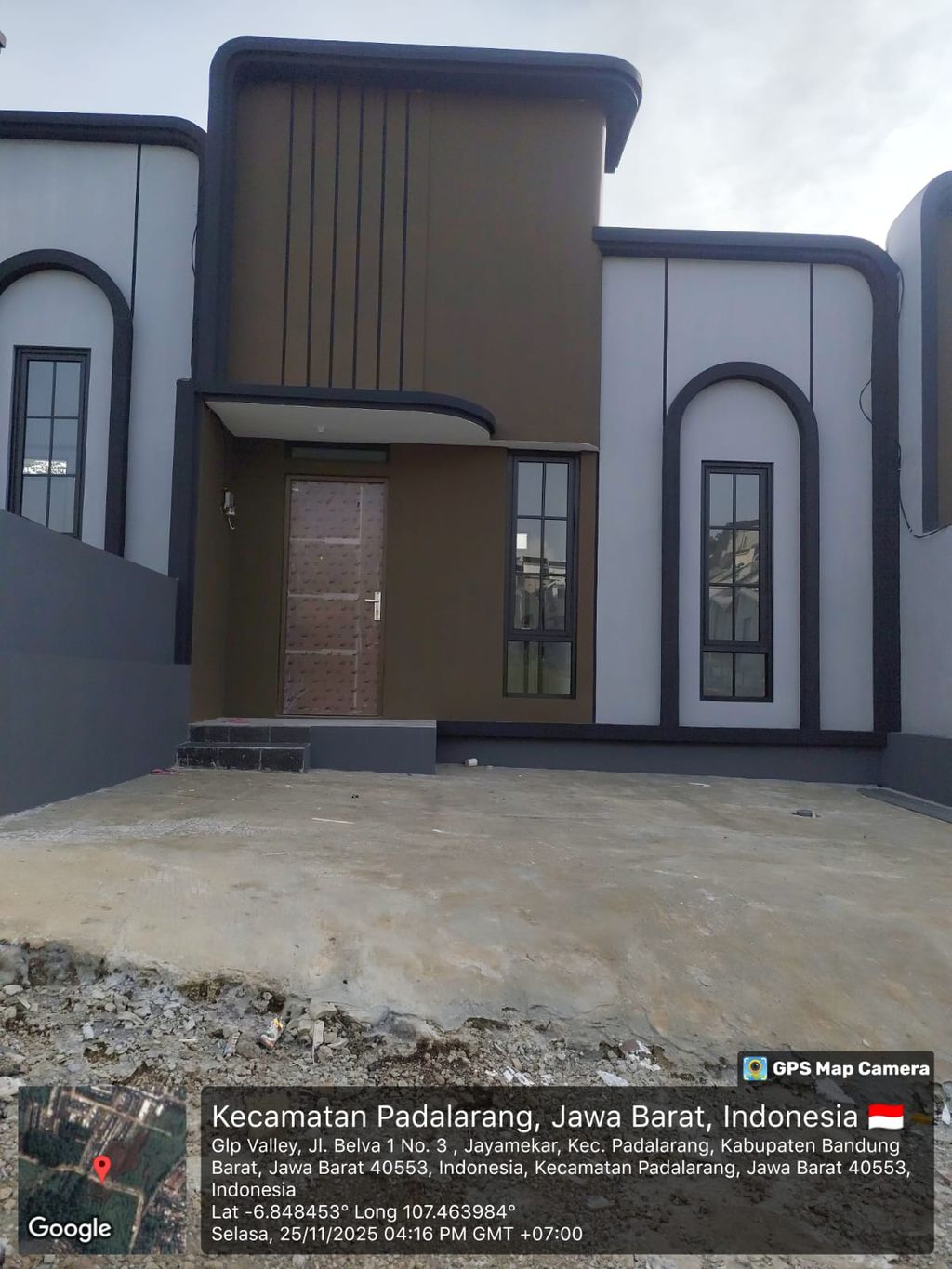 foto tampak rumah tipe 36 1 Lantai Kontur 1m (409) perumahan G-Land Padalarang Valley