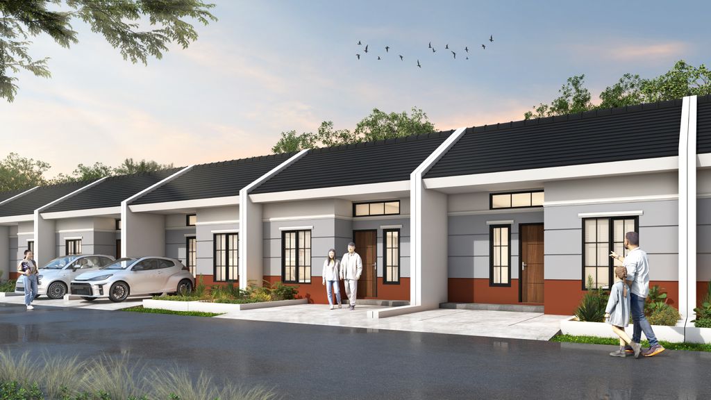 foto tampak rumah tipe 30/60 HJ 185JT KATALINA perumahan PERUMAHAN PURI HARMONI 8 EXTENSION TAHAP 2