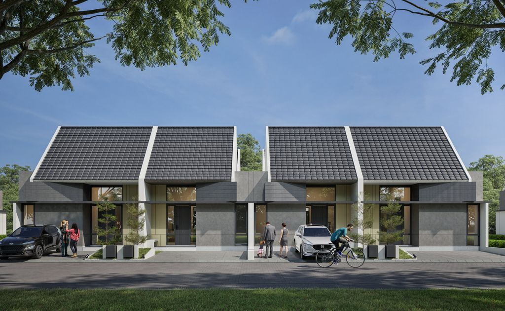 foto tampak rumah tipe Typa 36 perumahan AMBANI RESIDENZA BANDARA