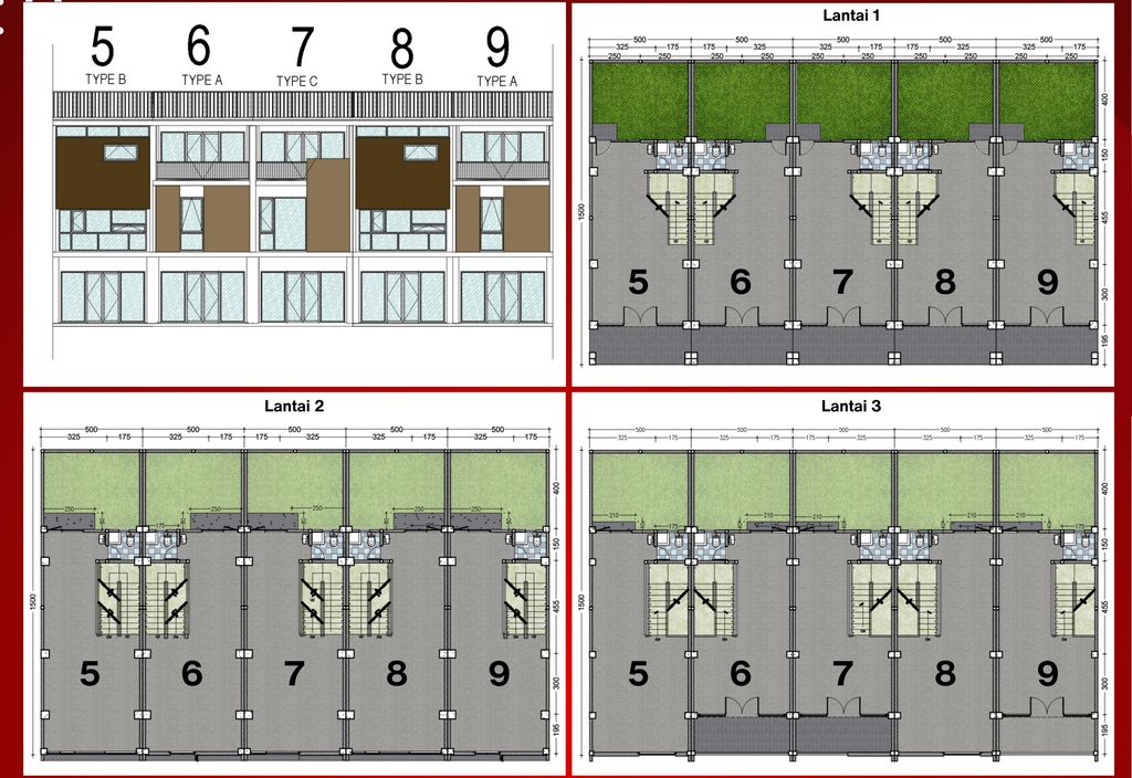 foto denah rumah tipe RUKO (AA) perumahan HEAVENLAND PARK