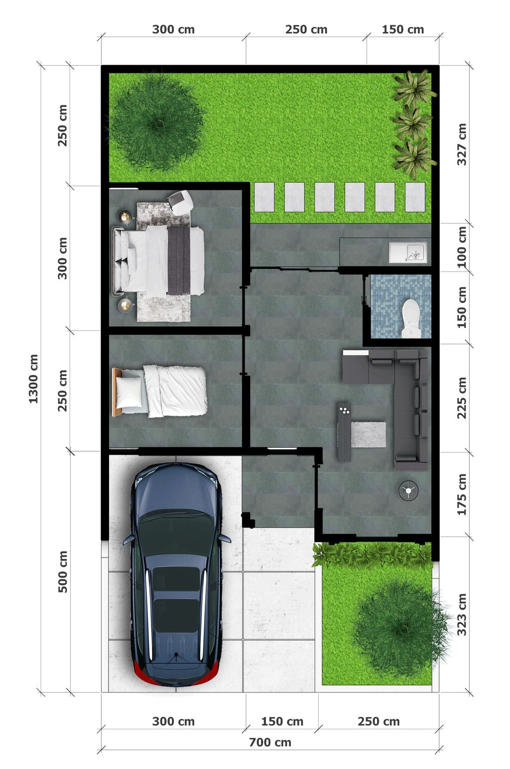 foto denah rumah tipe Arcadia perumahan Metro Mansion