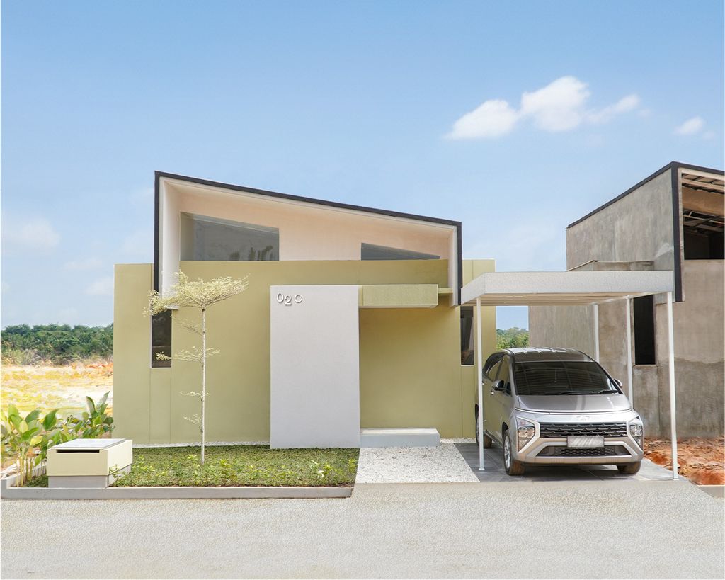 foto tampak rumah tipe 48/117 perumahan Naung Arum At Mentangor