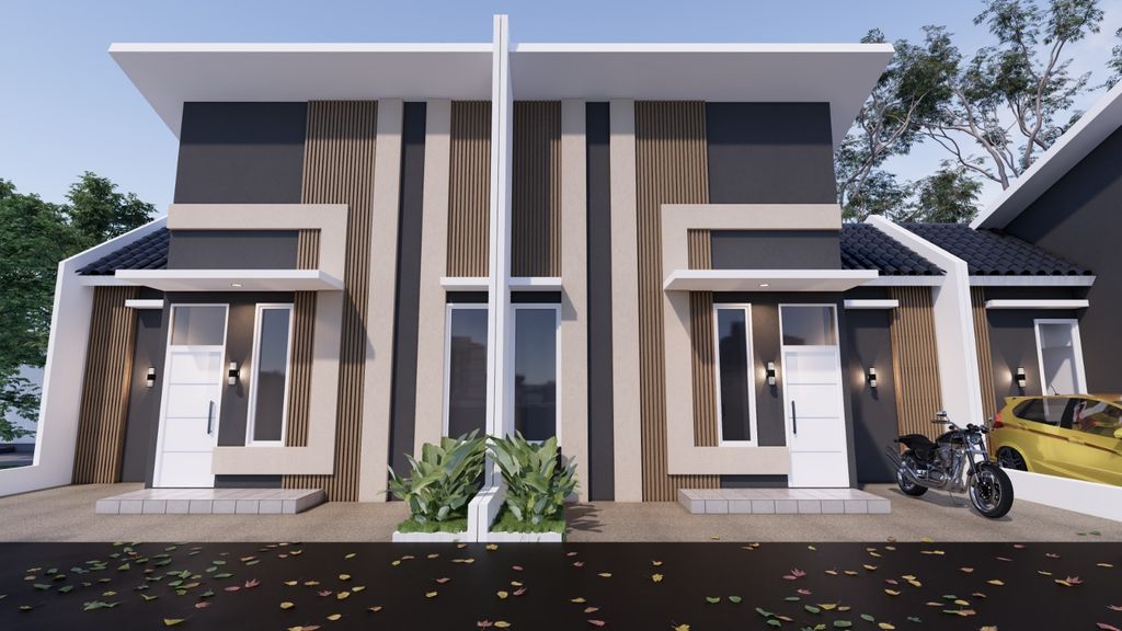 foto tampak rumah tipe Rumah Tinggal 54/111 perumahan GRIYA BAMBU KUNING II