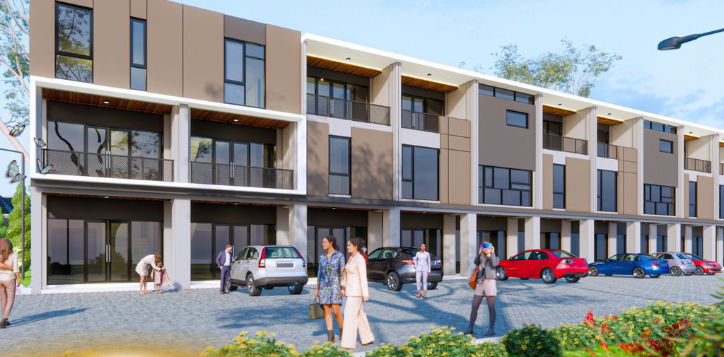 foto tampak rumah tipe RUKO (AA) perumahan HEAVENLAND PARK