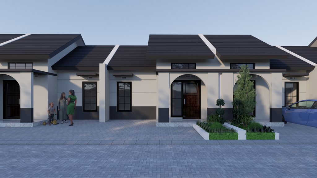 foto tampak rumah tipe 33/Lt. 96 perumahan PURI TJARAKA WARUJAYENG