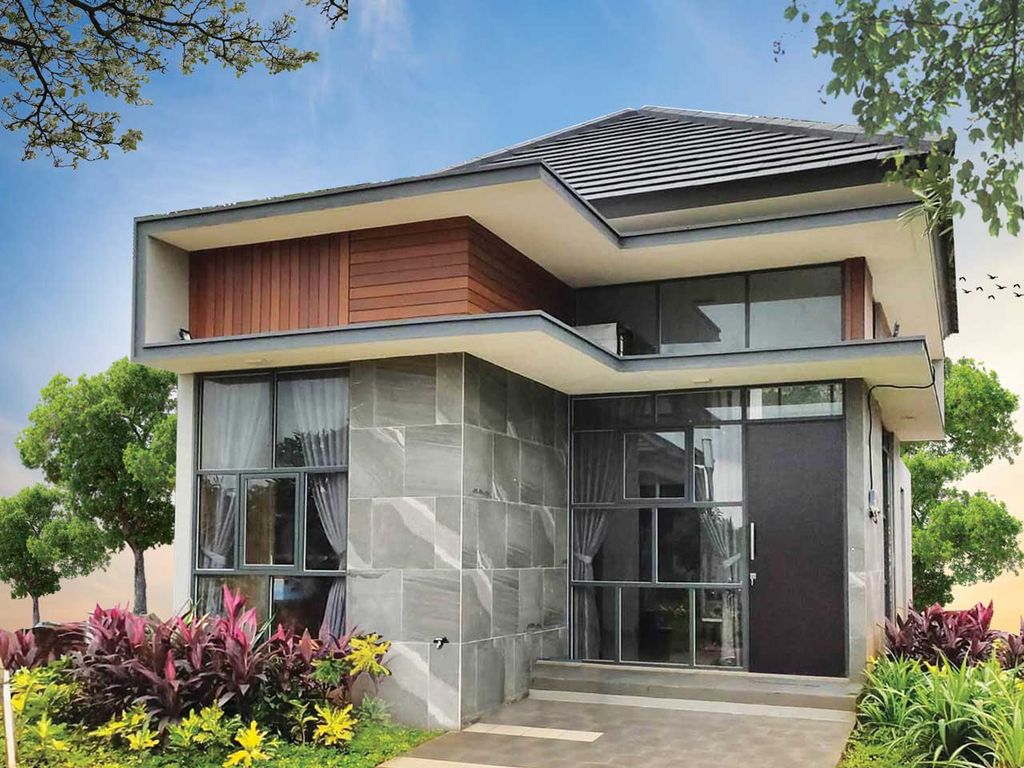 foto tampak rumah tipe ANDALUSIA LITE perumahan GOLDEN HILLS