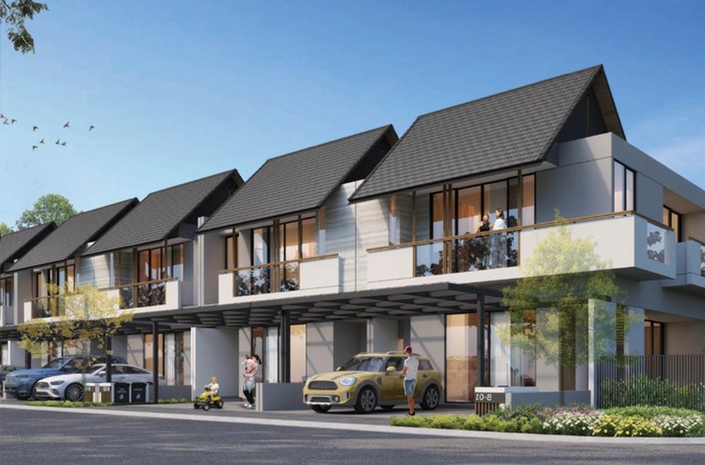 foto tampak rumah tipe BELLISA 8 RE SUDUT perumahan BOTANICA BELLISA BINTARO JAYA