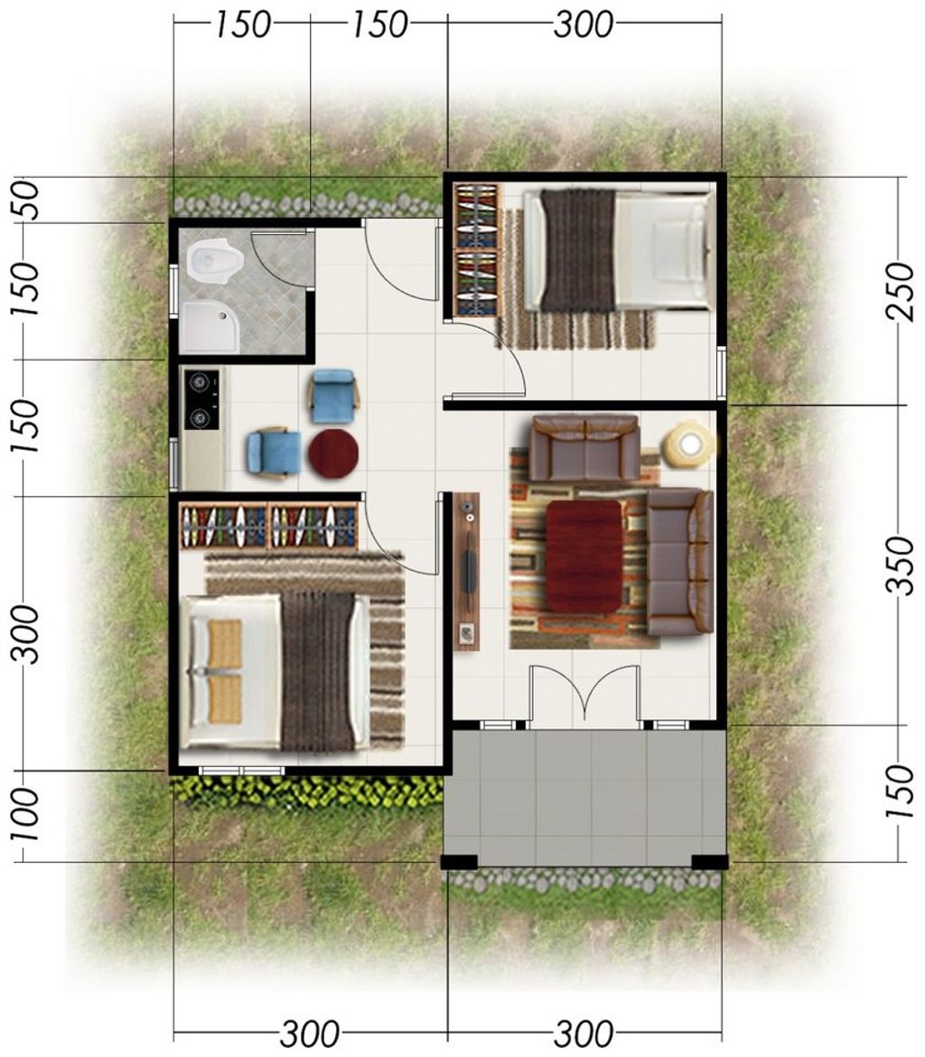 foto denah rumah tipe 36 perumahan MEGA BINTANG RESIDENCE TAHAP 2