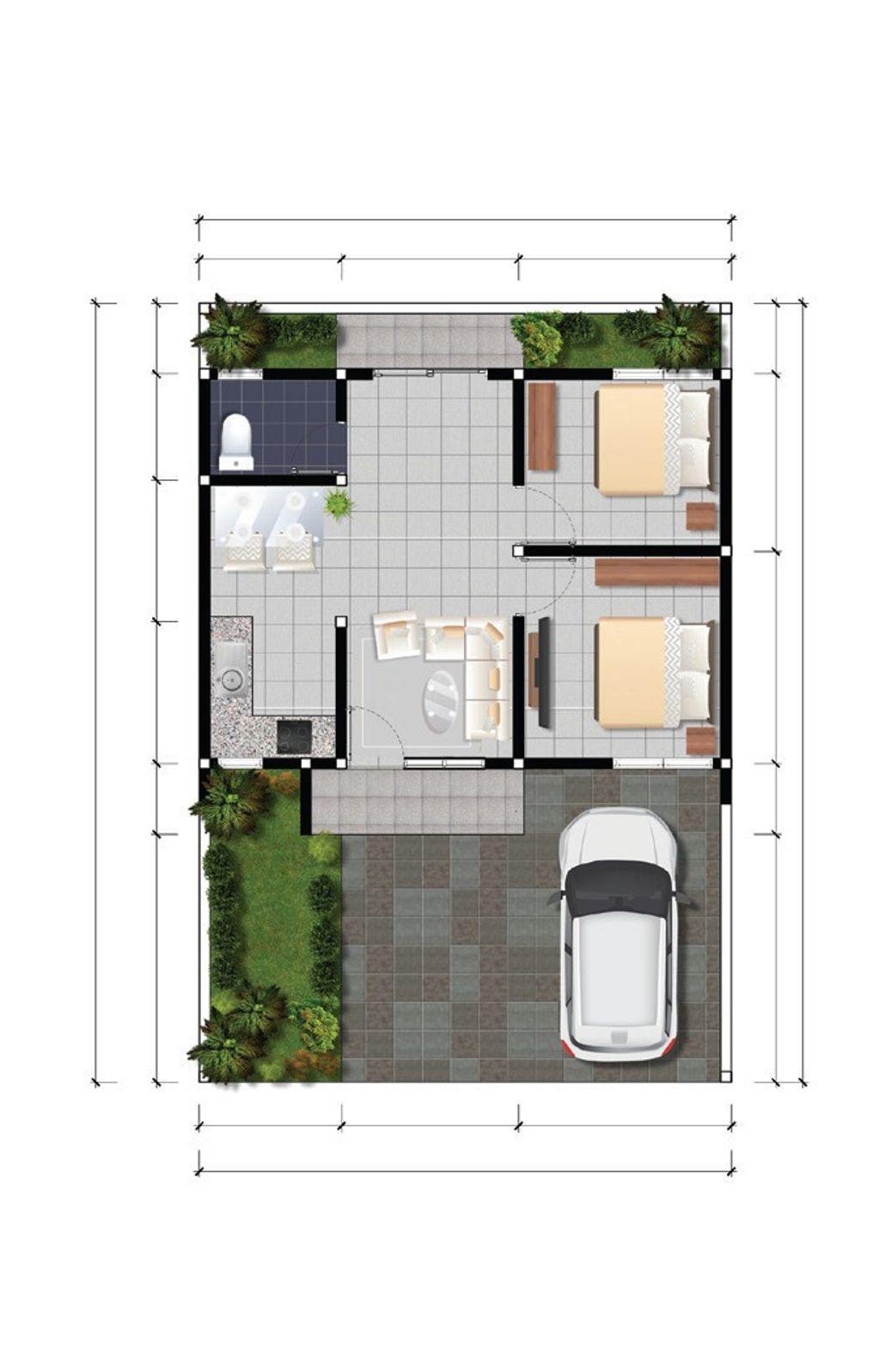 foto denah rumah tipe 36/82 perumahan BOJONG DEPOK BARU