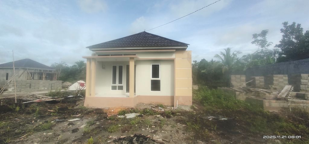 foto tampak rumah tipe 36 perumahan Griya Mumtaza Gurame Mandiri