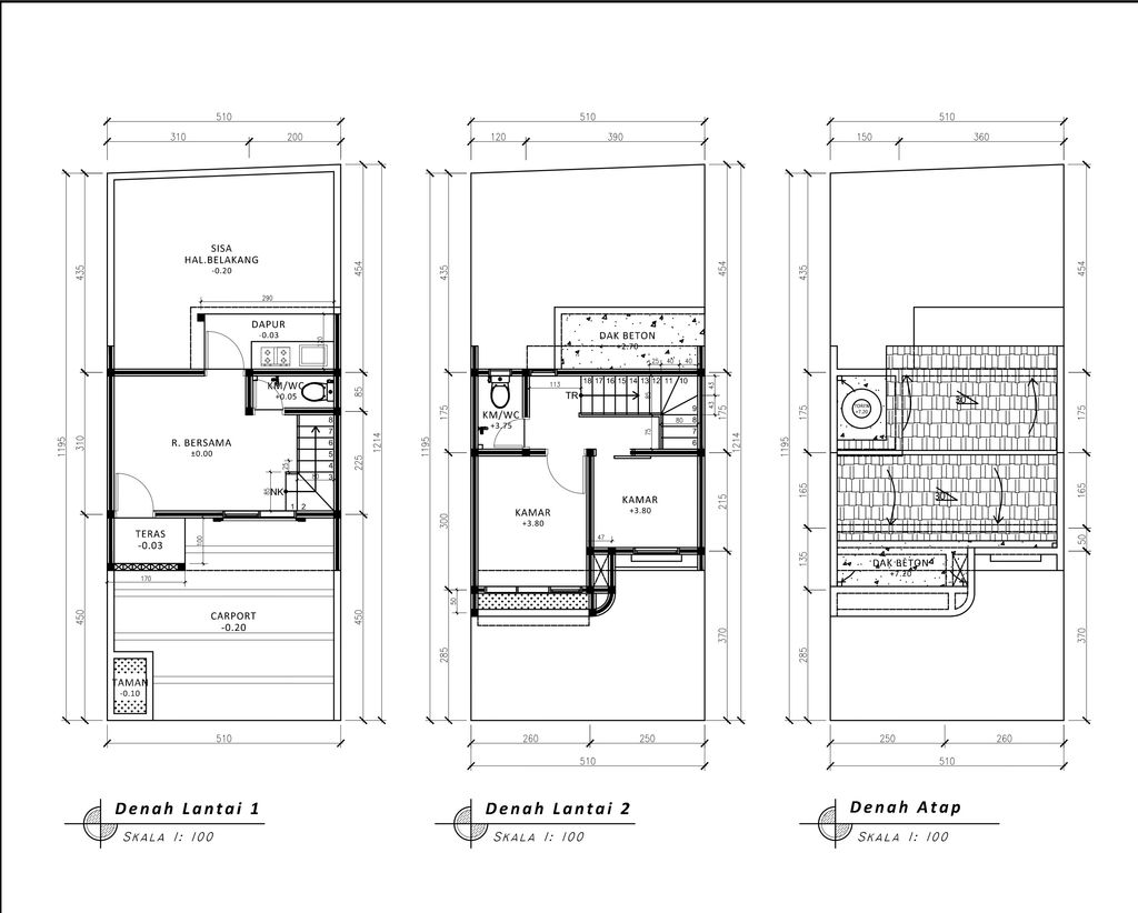 foto denah rumah tipe 38 Compact High Ceiling (2KT) (341) perumahan Griya Pataruman Asri 3