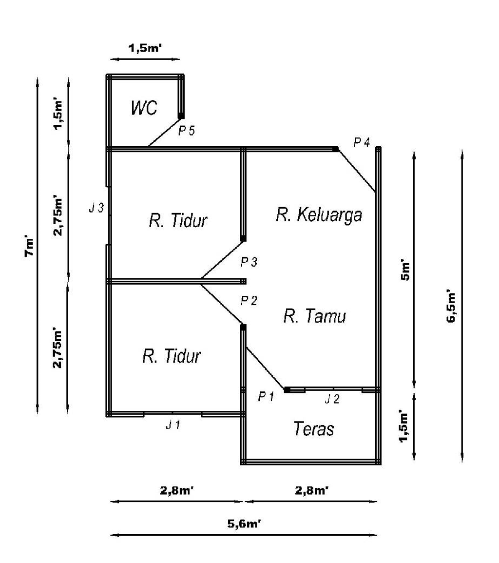 foto denah rumah tipe 36 perumahan Griya Mumtaza Gurame Mandiri