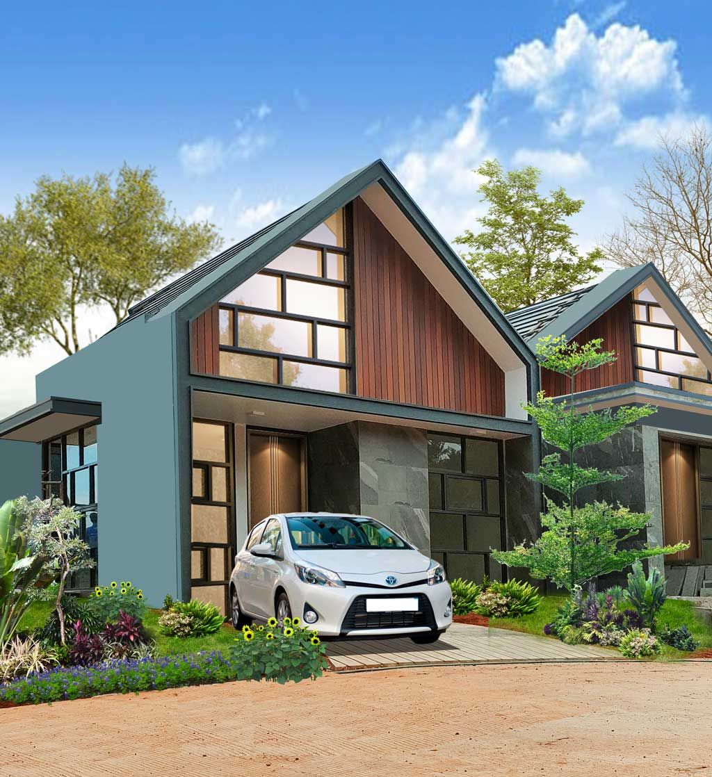 foto tampak rumah tipe FANO perumahan GOLDEN HILLS