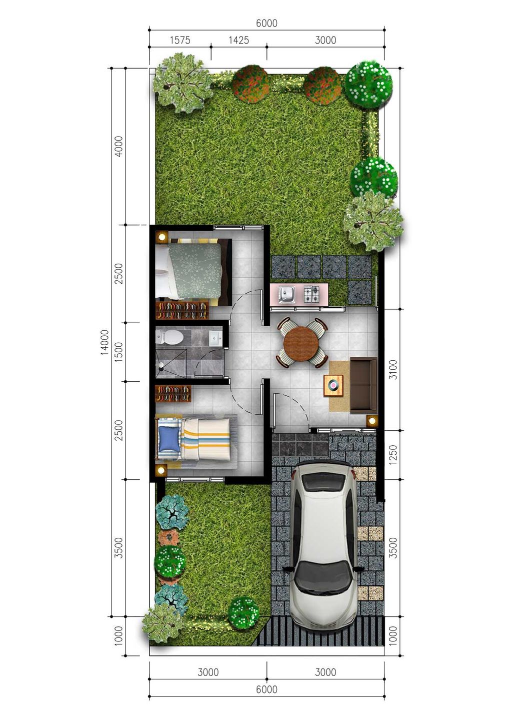 foto denah rumah tipe FANO perumahan GOLDEN HILLS