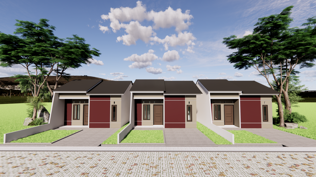 foto tampak rumah tipe Subsidi perumahan GSK Land