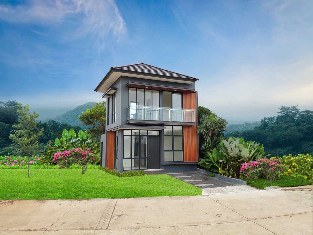 foto tampak rumah tipe SIENA PREMIUM perumahan GOLDEN HILLS