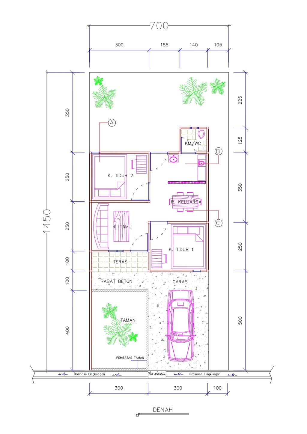 foto denah rumah tipe Subsidi perumahan GSK Land
