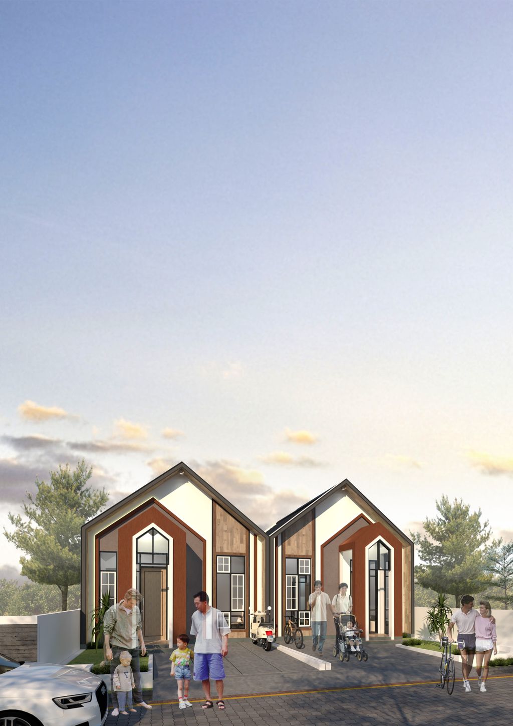 foto tampak rumah tipe Ruby (305) perumahan DLEAF PERMATA SINDANGSARI