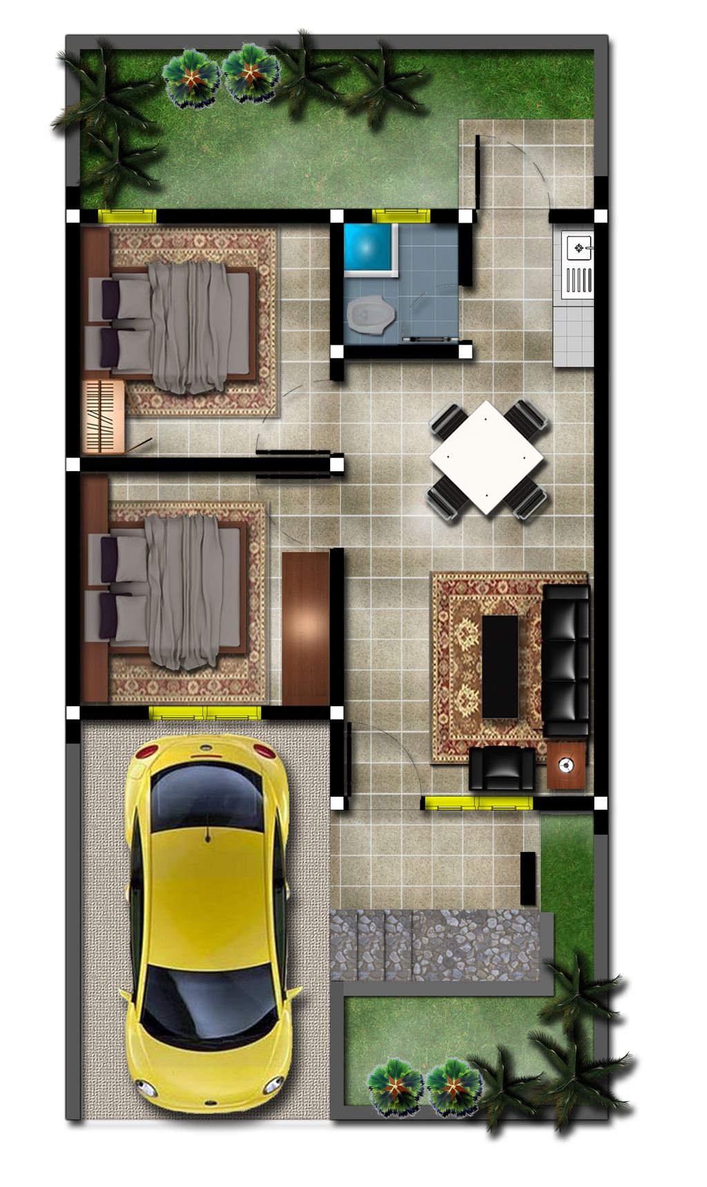 foto denah rumah tipe 36/60 perumahan PERUMAHAN MUSLIM TASNIM GEKBRONG ASRI