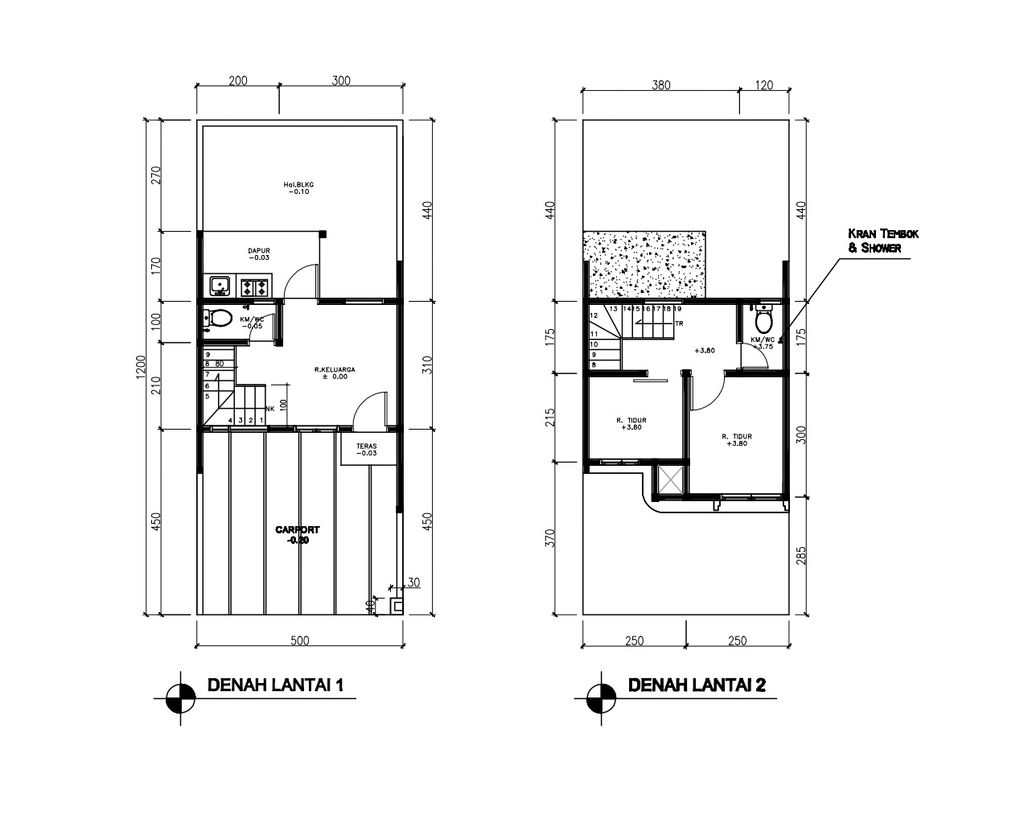 foto denah rumah tipe 38 Compact 2 Kamar HC (453) perumahan G-Land Ciwastra Park 2