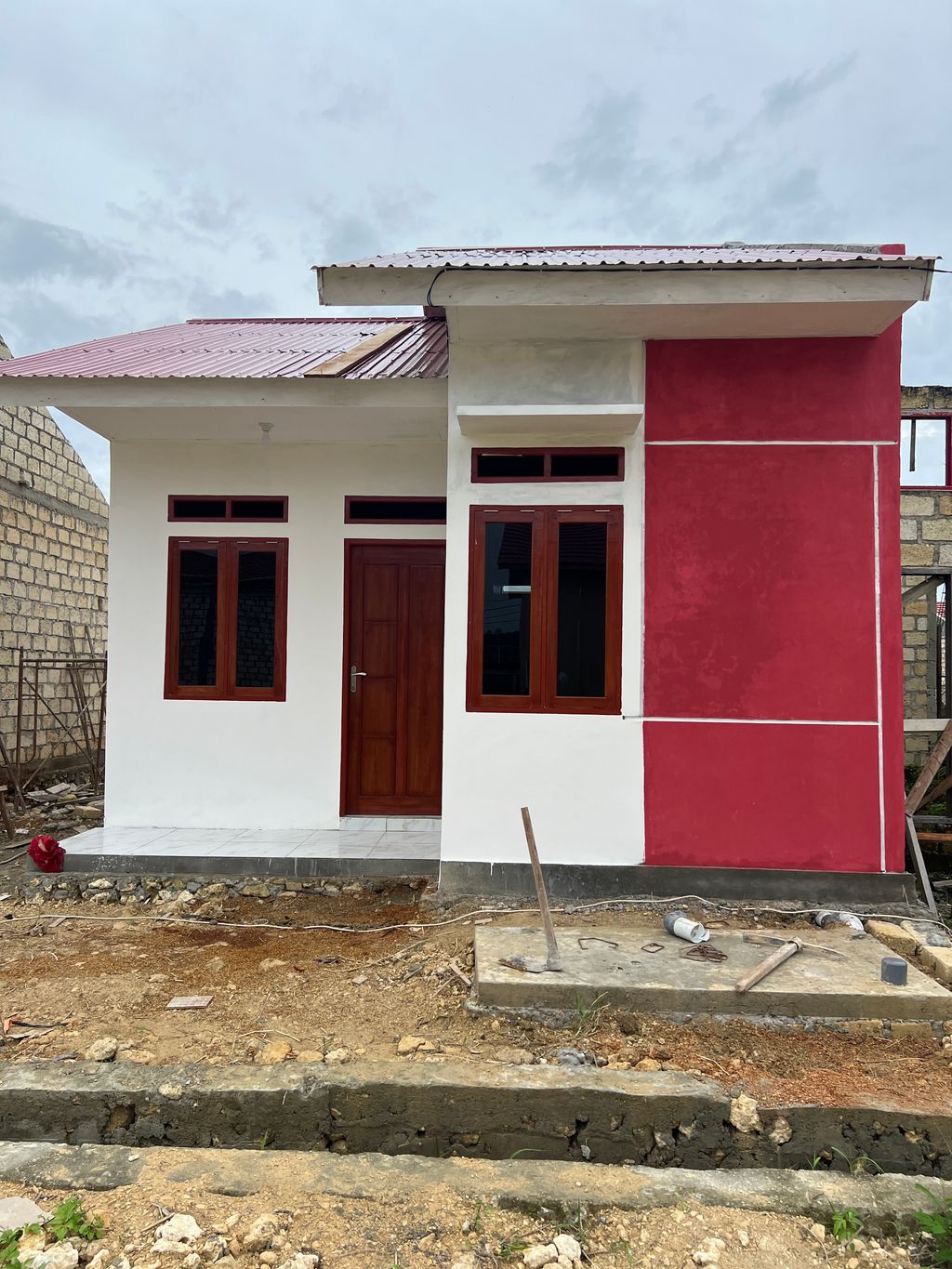 foto tampak rumah tipe 36 perumahan ABIDZAR JAYA KOBAR