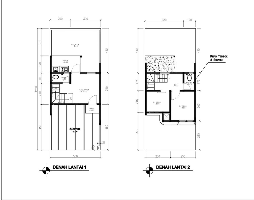 foto denah rumah tipe 38 Compact 2 Kamar HC (436) perumahan G-Land Ciwastra Park 2