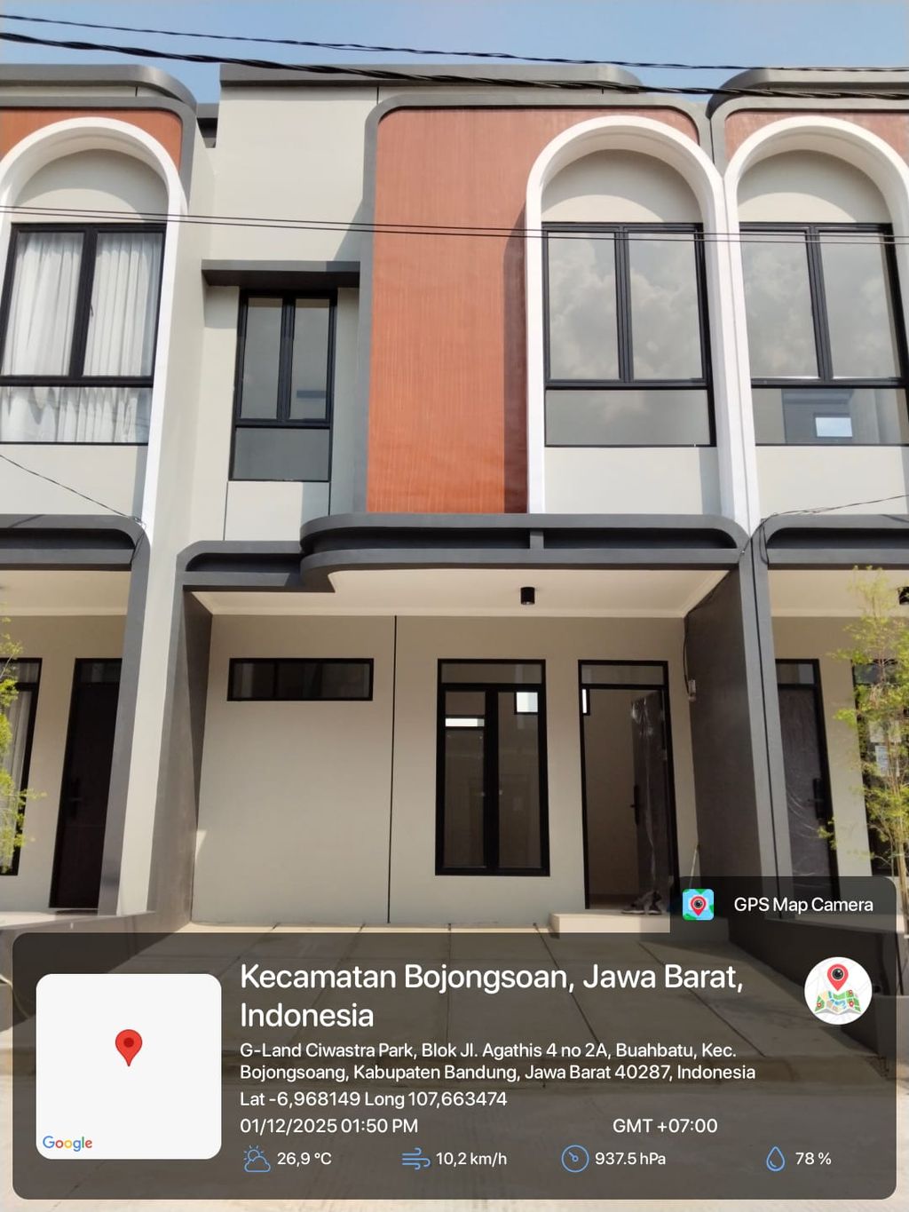 foto tampak rumah tipe 38 Compact 2 Kamar HC (436) perumahan G-Land Ciwastra Park 2