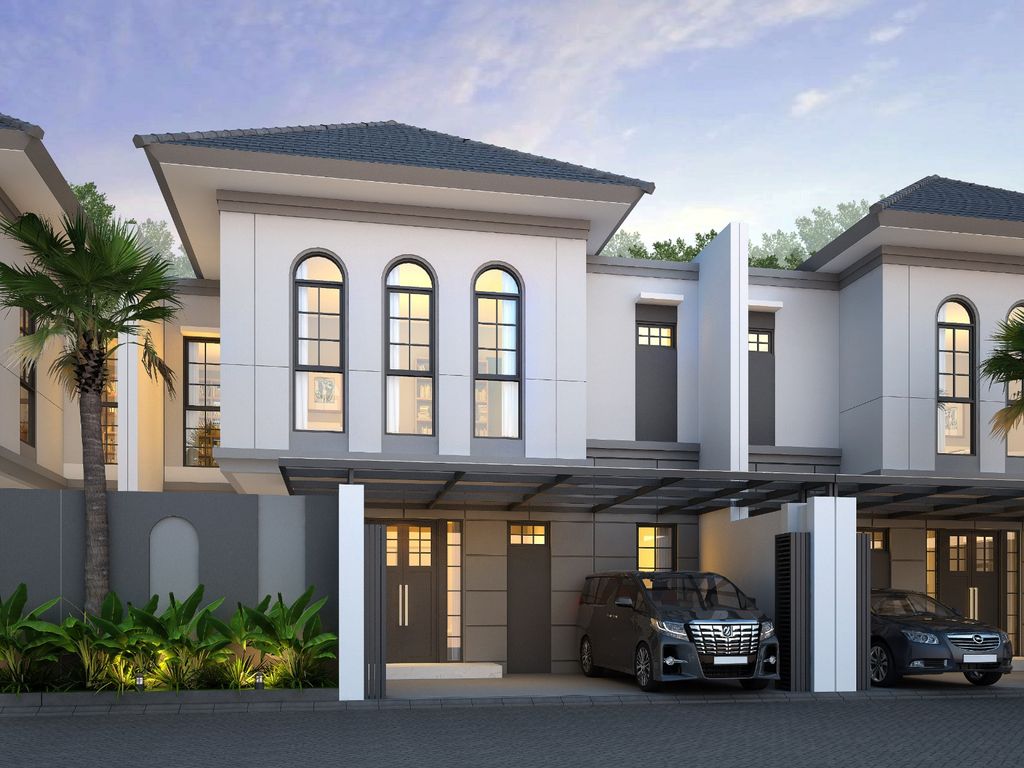 foto tampak rumah tipe COSMIC perumahan GOLDEN EAST KEBOMAS 1