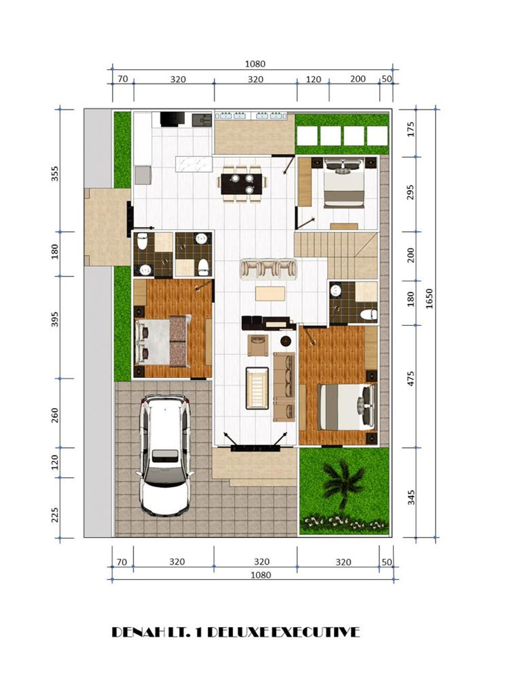 foto denah rumah tipe LUXURY perumahan MEGA PAVILION.