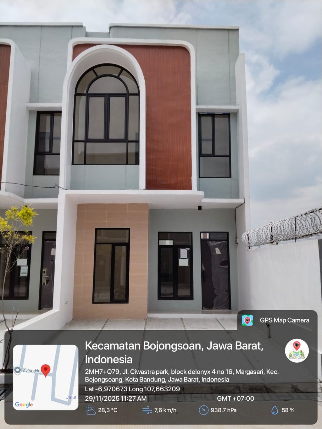 foto tampak rumah tipe 43 Compact 3 Kamar HC (519) perumahan G-Land Ciwastra Park 2