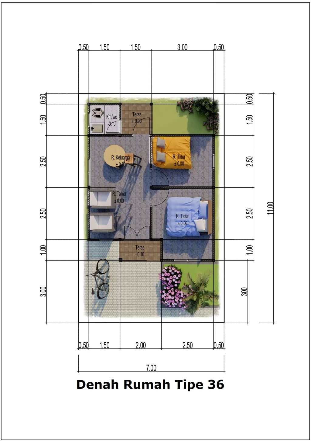 foto denah rumah tipe 36 perumahan BUMI WAHYU UTAMA 16