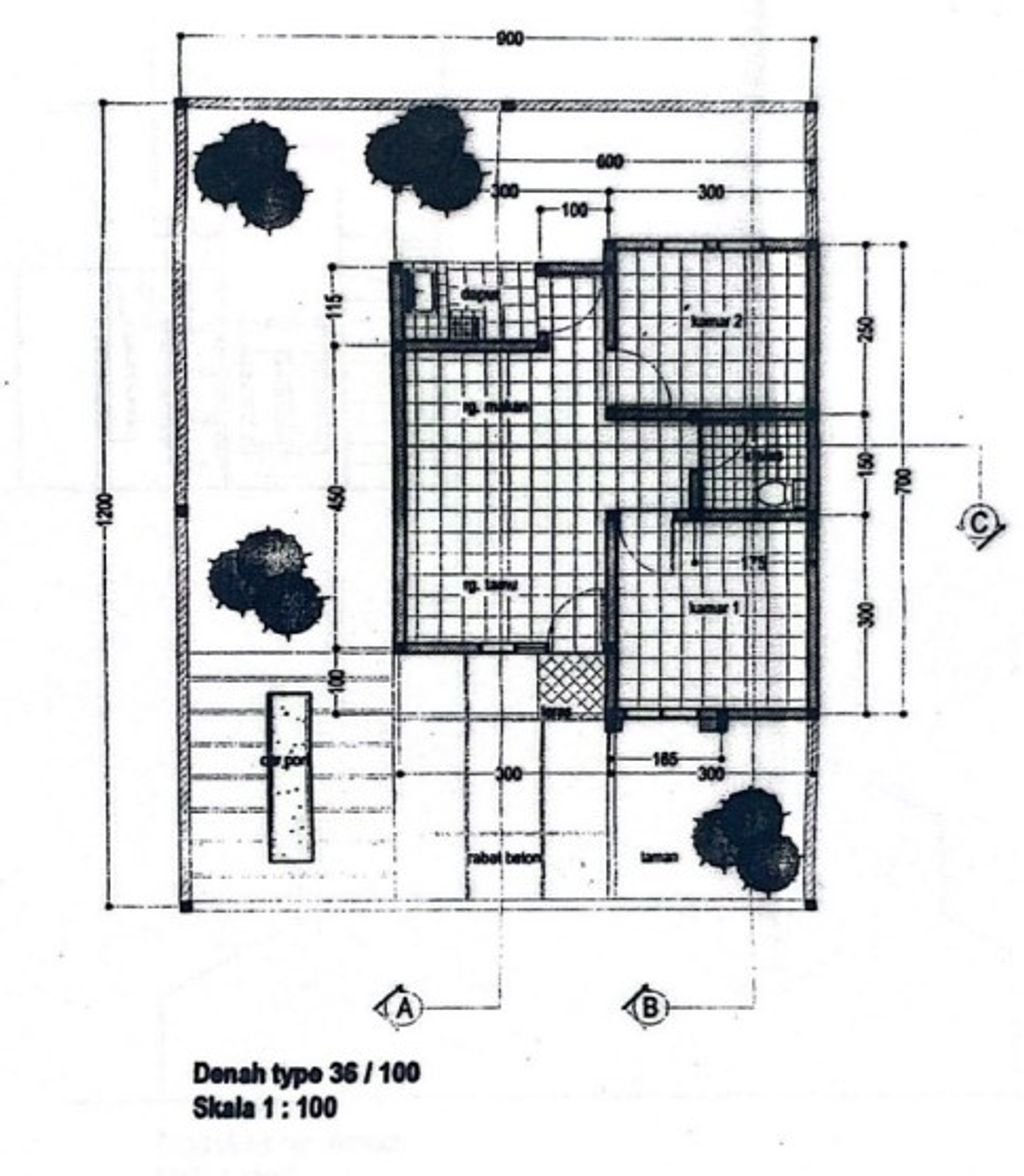 foto denah rumah tipe subsisd perumahan APERNAS LUWUK RESIDENCE