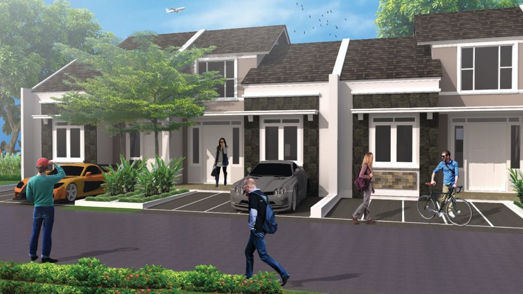 foto tampak rumah tipe 85/22 perumahan PAMULANG PARK RESIDENCE TAHAP 2